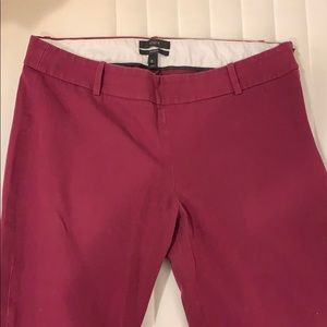 J. Crew Minnie Pant Maroon size 10